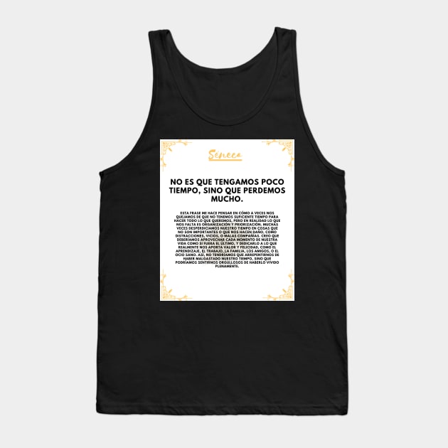 Seneca: the philosopher who invites you to make the most of your time Tank Top by CachoGlorious